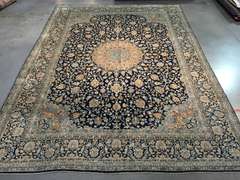 MAGNIFICENT SIGNED PERSIAN KERMAN RUG 9.7x13.2