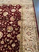 EXQUISITE SILK &WOOL MAHAL DESIGN RUG 8.9x12.2