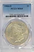 Virtual Gem BU 1904-O Morgan Silver Dollar. PCGS MS64