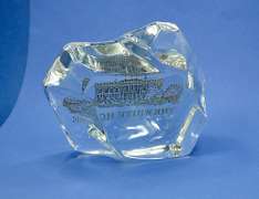 The White House Art Glass Paperweight with Rock Shape
