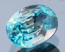 Glittering 2.96ct diamond luster blue Zircon