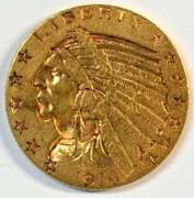 Nice 1914-D US $5 Indian Gold Piece