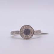 14kt Gold, Blue Sapphire, & Diamond Cocktail Ring