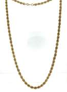 Elegant Yellow Gold Rope Chain Necklace