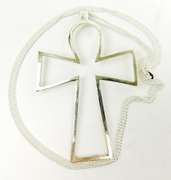 3.5 Inch Sterling Cross with 30 Inch Chain