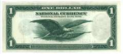 Super Crisp 1918 Series Large Size $1 National Currency Note