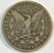 Rare 1893-CC Morgan Silver Dollar. Key date Carson City