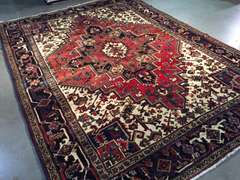 FINE PERSIAN HERIZ RUG 7x9.6