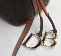 Dooney & Burke Ostrich Domed Crossbody