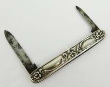 Antique Sterling Silver Pocket Knife