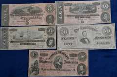 Lot Of 1864 Confederate Currency. Circulated.