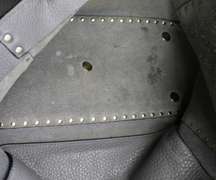 Valentino Rockstud Pebbled Leather Grey Tote