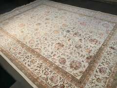 EXQUISITE SILK &WOOL MAHAL DESIGN RUG 9x12