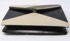 Bally Asymmetrical Envelope Two way Leather Crossbody