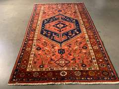 STUNNING PERSIAN SHIRAZ RUG 4.4x7