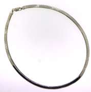 Italian Sterling Silver Omega Necklace