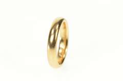 14K Yellow Gold 3.8mm 1940's Classic Rounded Wedding Band Ring