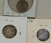 Canada: 12 ea Sil (925 & 800) Dimes & Hf Dime
