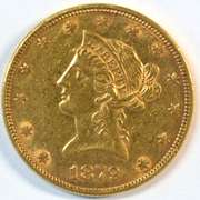 Very scarce Near Mint 1879 US $10 Liberty Gold Piece
