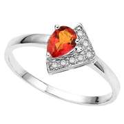 1/3 CARAT AZOTIC GEMSTONE & DIAMOND 925 STERLING SILVER RING