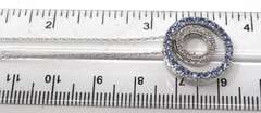 Favorite White Gold Sapphire and Diamond Double Circle Pendant on Chain