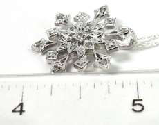 Dazzling Diamond Snowflake Necklace in Sterling Silver