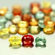 Heated only! Vibrant 6.92ct fancy color Sapphire set