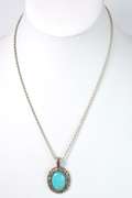 Lovely Turquoise Necklace in Sterling Silver