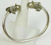 Kabana Sterling Silver Elephant Cuff Bracelet