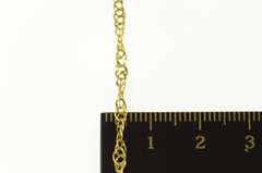 14K Yellow Gold 2.5mm Textured Link Rolling Twist Chain Necklace