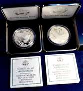 United States Mint 2003 National Wildlife Refuge System Centennial Medals. Salmon And Bald Eagle.