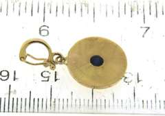 Charming Blue Sapphire Yellow Gold Charm Clip
