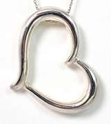 Fun & Chunky Heart Necklace in Sterling Silver