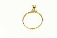 14K Yellow Gold 25.2mm $5 Gold Coin Bezel Holder Pendant