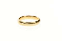 14K Yellow Gold 3.8mm 1940's Classic Rounded Wedding Band Ring