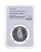 PF70 UCAM 1989-S Congress Bicentennial Commem. Half Dollar - NGC