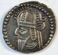Impressive Parthia Silver Drachm of Vologases VI, 208-228 AD