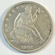 Very scarce 1861-O  No Motto Seated Liberty Half Dollar