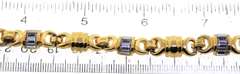 Lovely Yellow Gold Link And Crystal Baguette Bracelet