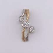 14kt Solid Gold & Diamond Pendant