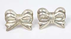 Sterling Silver Bow Earrings