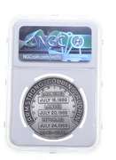 MS70 2019 Apollo 11 Anniv. Robbins Medal Restrike 1 Oz Silver NGC/CAG