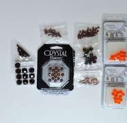 Assorted Lot of Swarovski Crystal Beads in Smoke and Topaz Tones