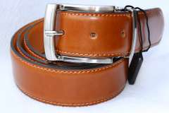 Classy Full Grain Leather Belt, Made In Italy