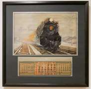 Beauitful Pennsylvania Railroad Vintage Engraving 1932