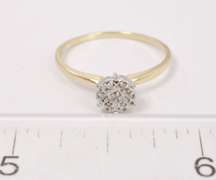 Diamond Accent Cluster Ring in Gold