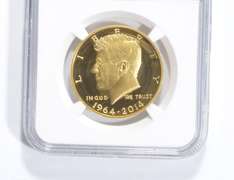 PF69UCAM 2014-W Kennedy Half Dollar 3/4 Oz .999 Gold 1st Releases NGC