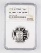 PF70 UCAM 1998-W $50 American Platinum Eagle 1/2 Oz .999 Platinum NGC