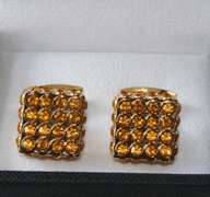 Handsome Pair Jeweled Style Cufflinks By Carelli