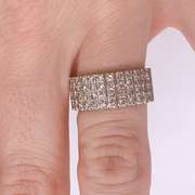14kt Solid White Gold & Diamond Ring